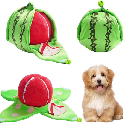 Nocciola 5-In-1 Orange Dog Enrichment Toys, 4 Orange Slices with a Peel Snuffle Mat for Treats Hunting Fun, Squeaky Hide and Seek Puzzle Dog Toy for Medium Dogs