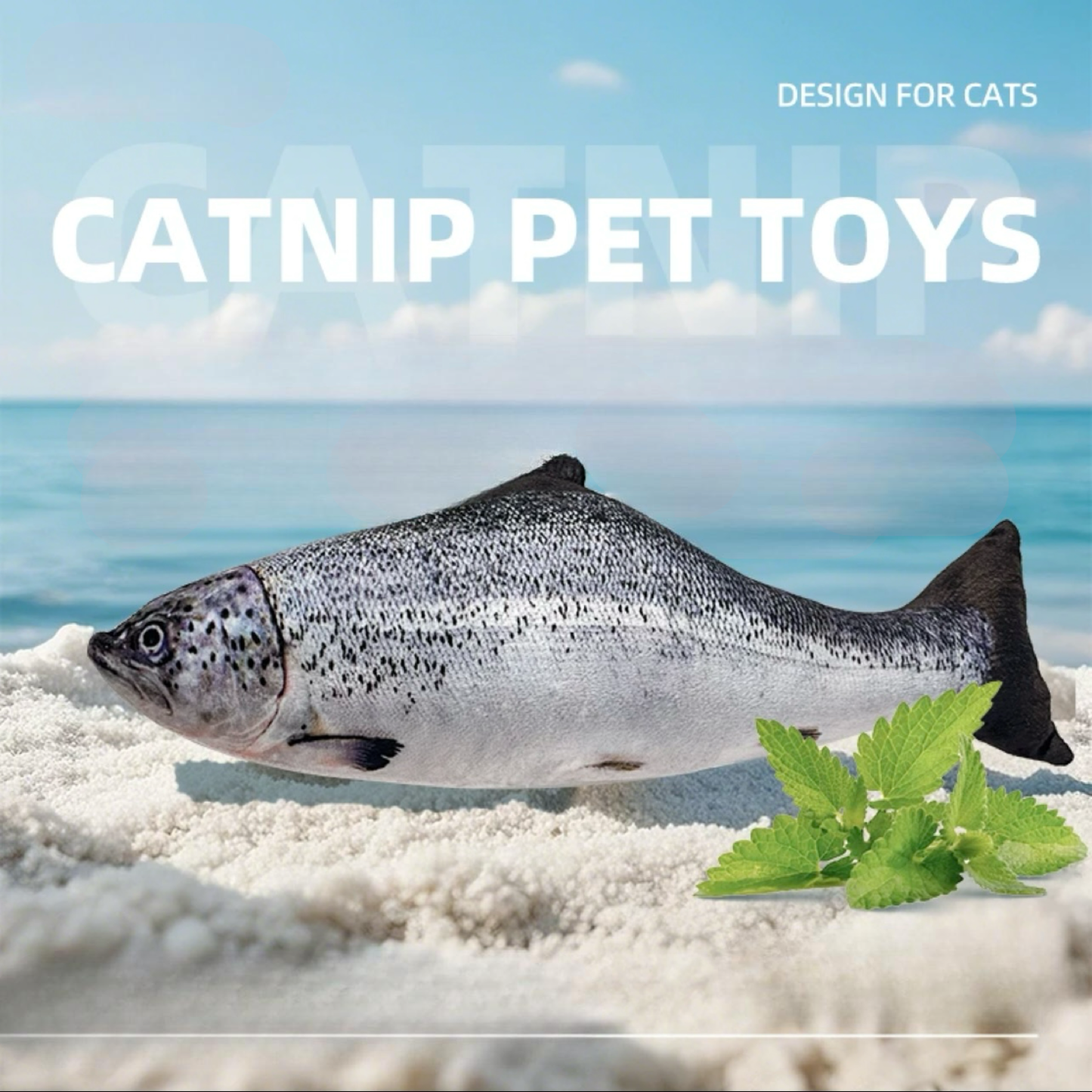 Catnip fish&vegetable toy